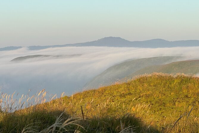 View the Sunrise and Sea of Clouds Over the Aso Caldera - Key Points
