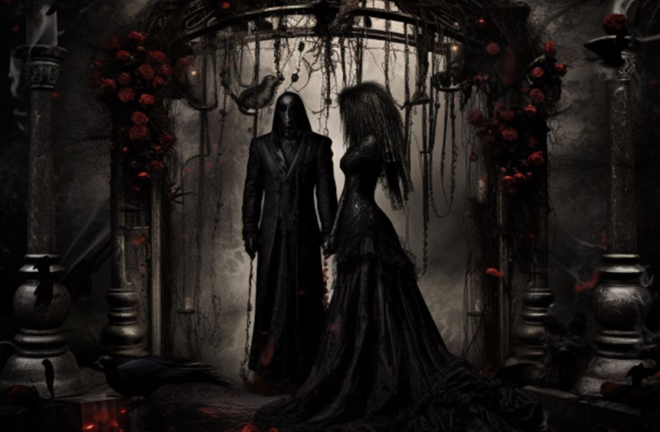 Goth Wedding Ceremony or Vow Renewal + Fun Photos Included - Gothic Wedding Ceremony Experience