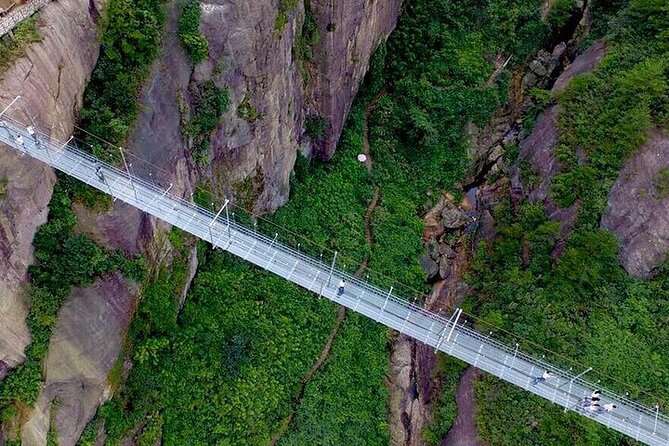 Gulong Gorge Skywalk Glass Bridge and Waterfall View Private Tour
