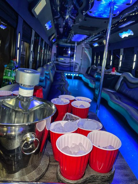 Miami Pool Tour With Premium Open Bar & Party Bus Experience