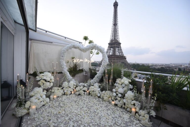 Romantic Eiffel Proposal on Enchanted Private Terrace