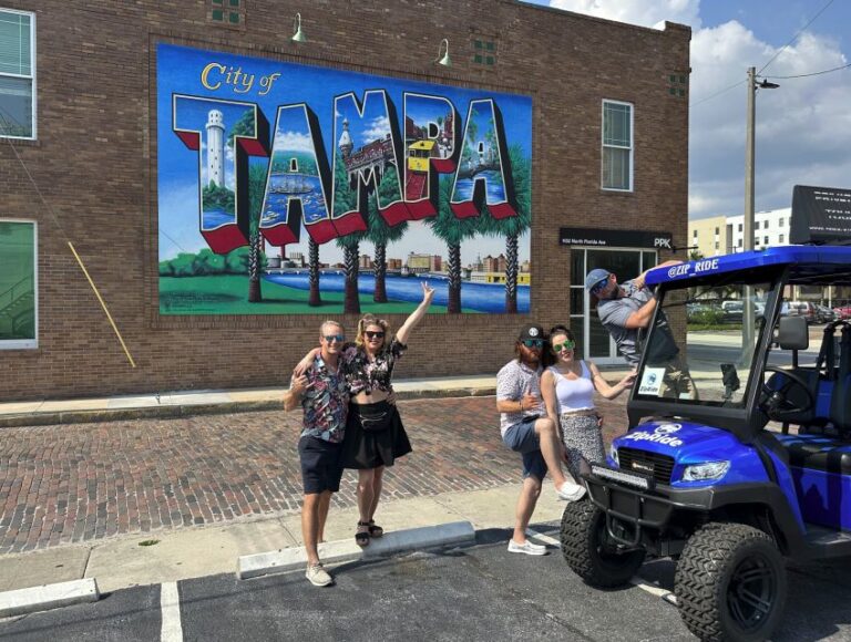 Tampa City Tour by Private Custom Golf Cart