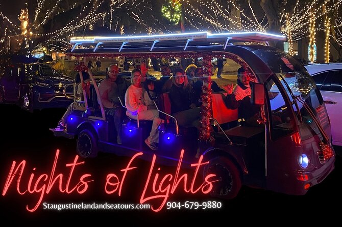 St. Augustine Night of Lights by Electric Cart - Illuminated Landmarks