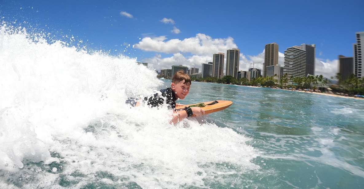 Bodyboard Lesson in Waikiki, Two Students to One Instructor