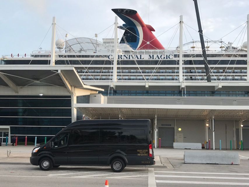 Ft. Lauderdale Airport Shuttle to Port of Miami up to 14pax - Service Highlights