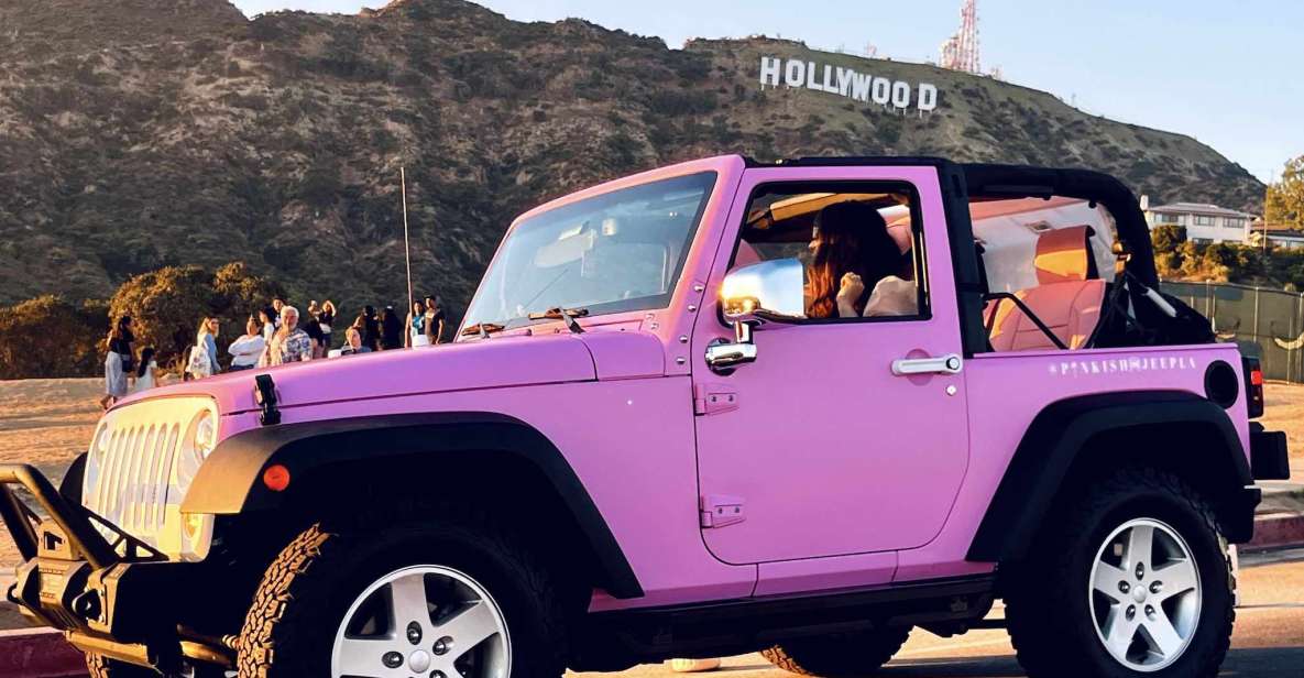 Los Angeles: Private Hollywood Sign Tour by Open Pink Jeep - Booking Information