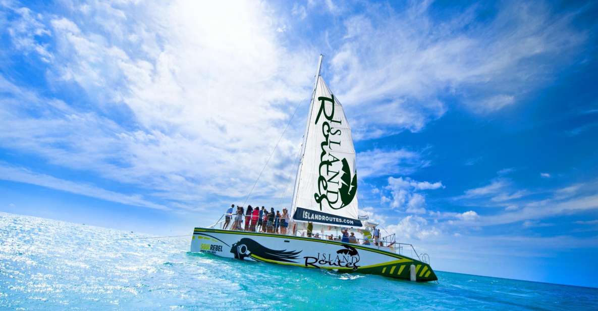 From Negril: Pelican Bar Catamaran Cruise