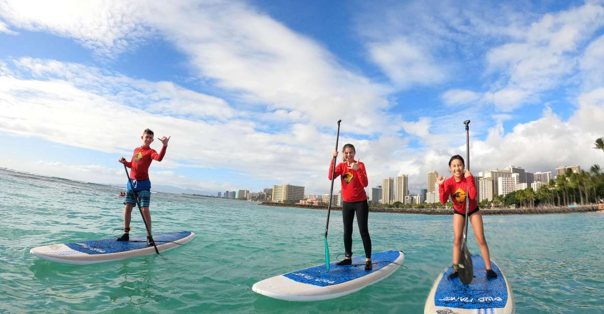 SUP Lesson in Waikiki, 3 or More Students, 13yo or Older - Key Points