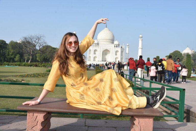 Taj Mahal Sunrise Tour With Elephant Conservation From Delhi
