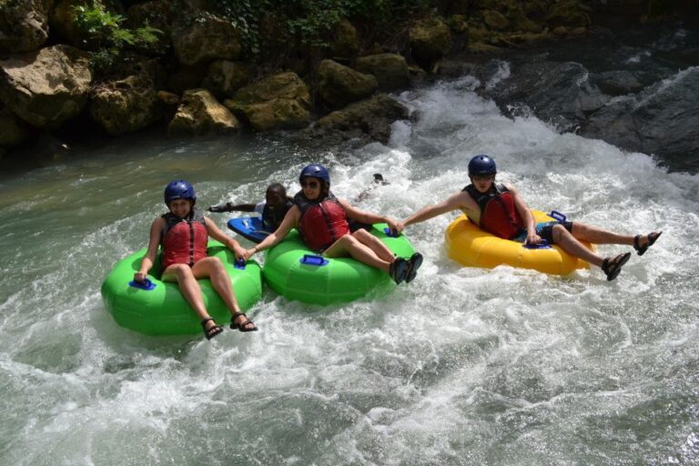 Waterfalls, Jungle River Tubing and Raft Tour With Transport