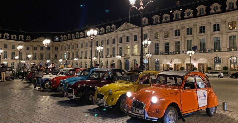 Paris: Private Guided City Tour at Night in Citroën 2CV