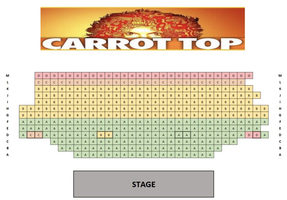 Las Vegas: Carrot Top at Luxor Hotel & Casino - Booking Information