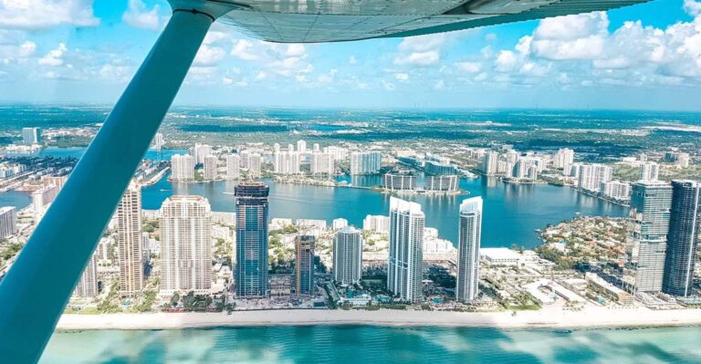 Miami Beach: South Beach Private Airplane Tour With Drinks