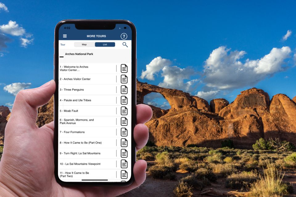 Arches and Canyonlands National Park: In-App Audio Guides - Inclusions