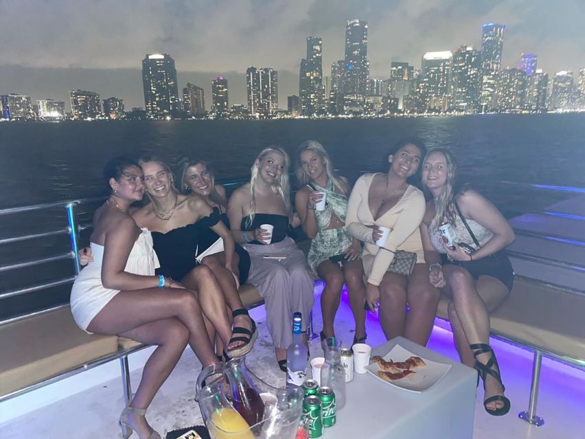 Miami: Boat Party, Nightclub, and Party Bus Nightlife Tour - Itinerary