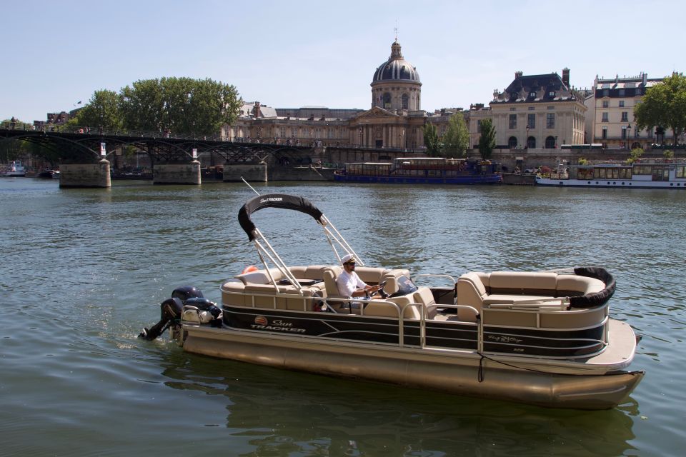 Paris: Private Pontoon Boat Seine River Cruise With Guide - Key Points